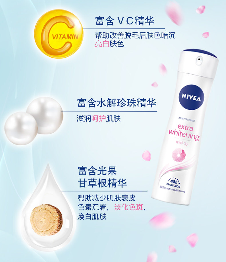 妮维雅 男女款 止汗淡香喷雾剂150ml 图3