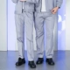 110 светло -серого весеннего осень -полиэфирного хлопчатобумажного отдельных штанов