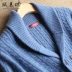 Áo len cashmere cashmere Miki áo len nam dày cardigan 100% áo len cashmere nguyên chất áo len trung niên mùa đông - Áo len Cashmere áo da nam cao cấp Áo len Cashmere