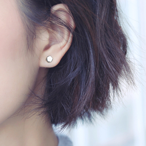 925纯银螺丝耳饰睡觉免摘