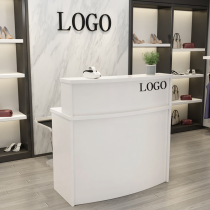 Cosmetics shop cashier counter simple modern black front desk Barber Shop Bar table cashier Shop Small