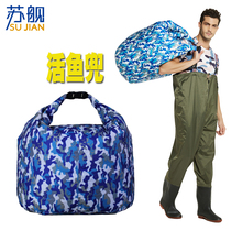 Sujian thickened multi-function portable folding waterproof live fish pocket Qiankun bag Coated fishing protection catch bag anti-odor