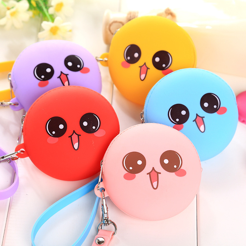 Cartoon silicone coin purse Dumpling zipper bag Silicone earphone cord bag Silicone coin bag Loose wallet
