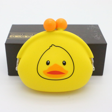 Cute mini silicone coin purse soft surface buckle female silicone coin purse cartoon hand coin purse