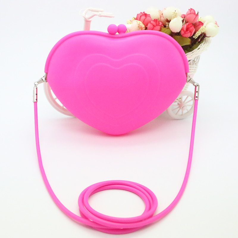 All-match peach heart girl messenger bag new love bag princess cartoon mobile phone bag female coin purse cosmetic bag