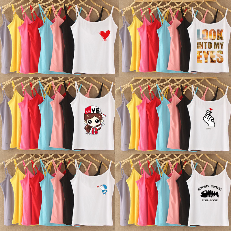 Multicolor Printed Thin Camisole for Young Girls and Students Aged 8-11-12-13-14-15-16-17-18-20 Years Old 10