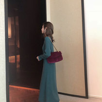 Winter with coat inner temperament long skirt long sweater skirt over-the-knee bottoming skirt knitted dress female autumn and winter