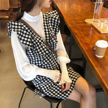 2019 new ins super fire autumn wear with high temperament wear professional two-piece female foreign style reduced age winter