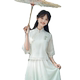 ສິ້ນຊຸດຈີນ Hanfu ໃໝ່ ແລະປັບປຸງ cheongsam ເທິງ