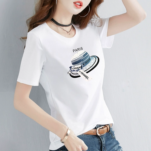 Tide, белая летняя хлопковая тонкая футболка, 2025 года, оверсайз