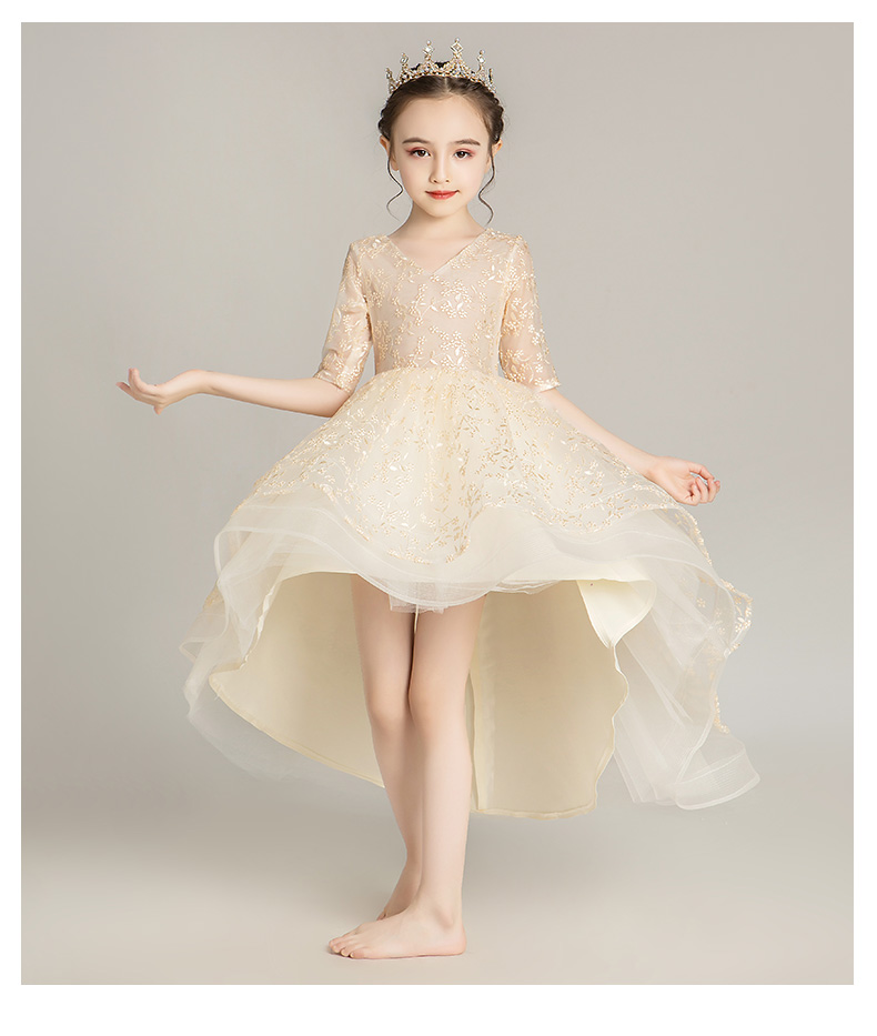 Cô gái sinh nhật nước ngoài công chúa váy trẻ em catwalk chủ trang phục buổi tối cô gái trang phục piano mùa hè - Váy trẻ em quần áo trẻ em hàn quốc