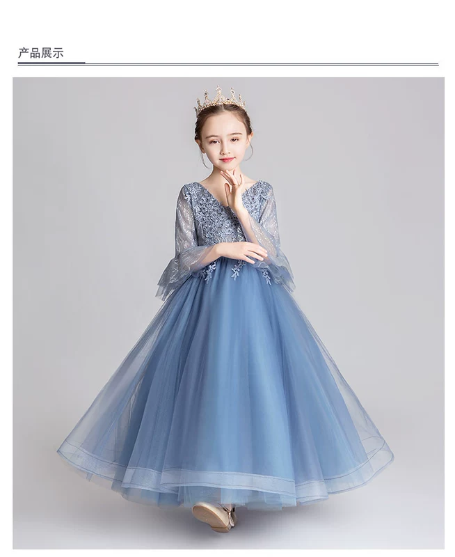 Cô gái sinh nhật công chúa váy fluffy trẻ em catwalk buổi tối ăn mặc cô bé chủ nhà nước ngoài trang phục piano - Váy trẻ em