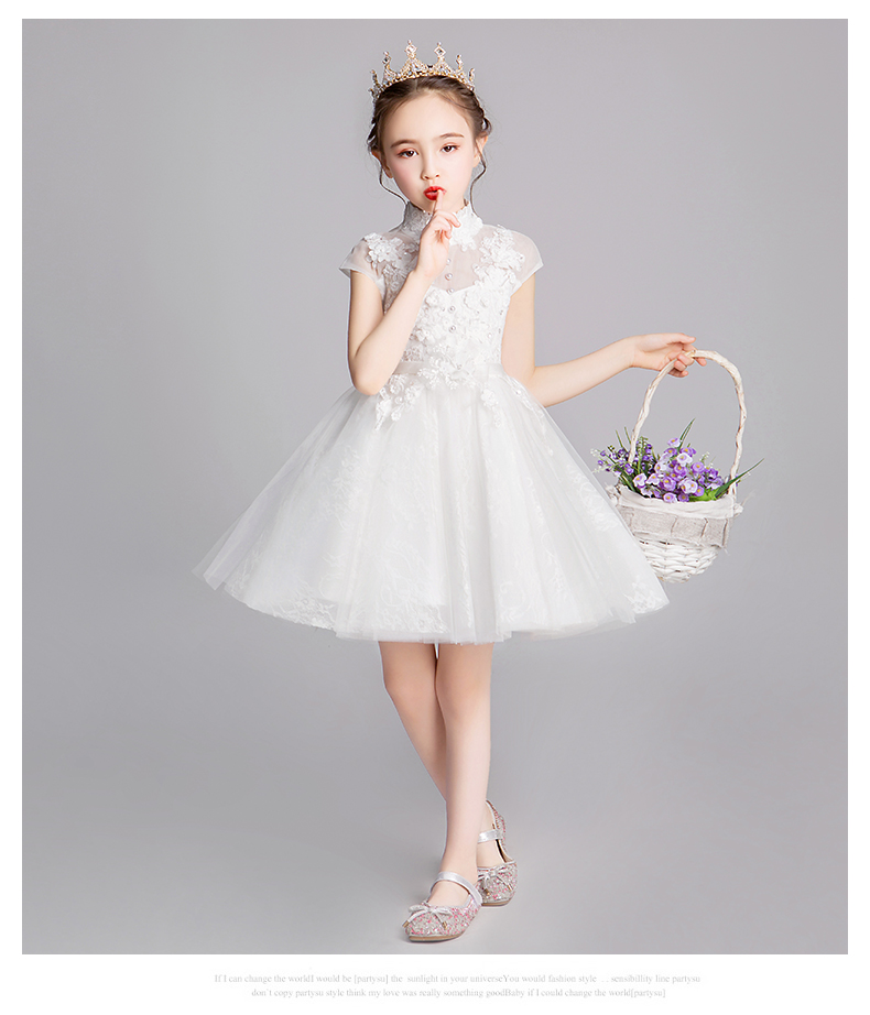 Cô gái váy cưới buổi tối váy bé gái piano trang phục hoa cô gái sinh nhật công chúa váy trẻ em sợi mịn mùa hè - Váy trẻ em bộ vest dự tiệc cho bé trai