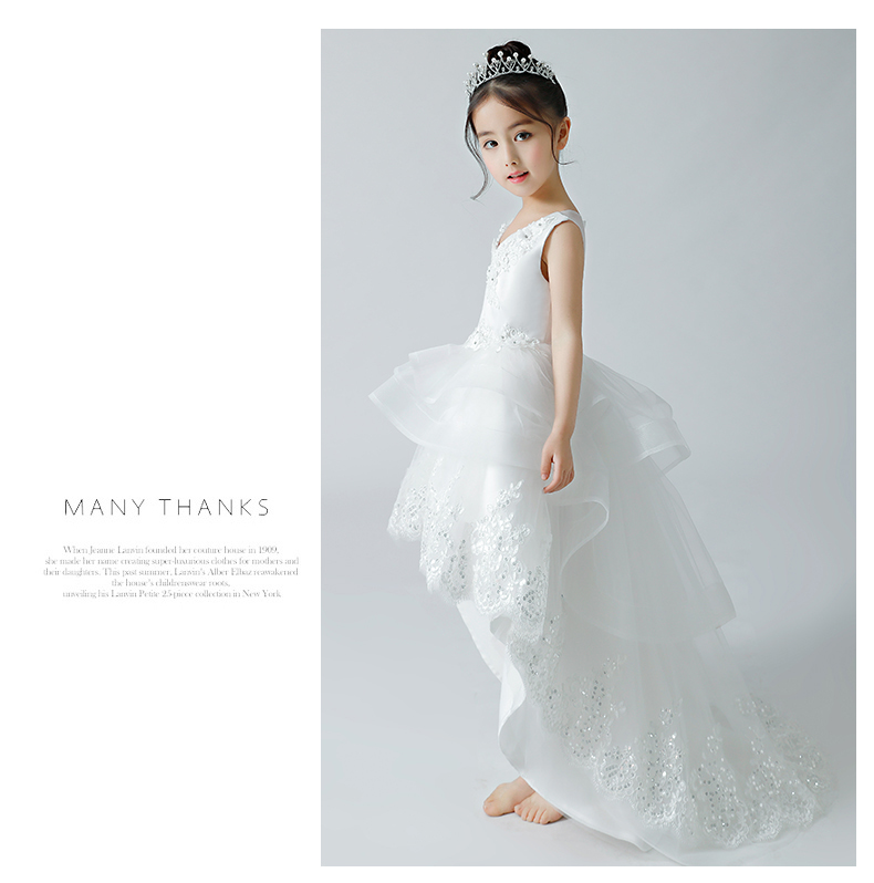 Trang phục trẻ em hoa cưới công chúa váy cô gái catwalk đuôi váy dạ hội nhỏ chủ nhà trang phục piano mùa đông quần áo bé trai đẹp nhất