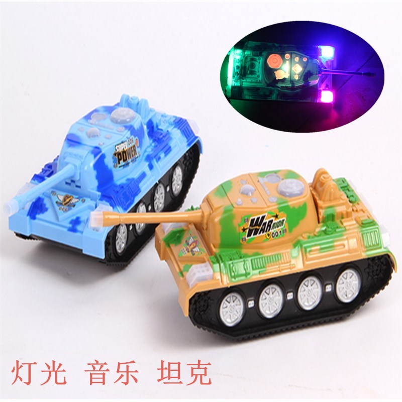 New Electric Luminous Music Tank Universal Car Creative Children Toy Car Puzzle Toy Ground Stall Source Heat Sell-Taobao