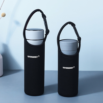 650-1500 ml thermos cup large thermal insulation and anti-drop water cup holder with strap carrying rope Kettle protective cover