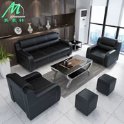 Thời trang sofa văn phòng 4S shop nội thất văn phòng đơn giản sofa bàn cà phê kết hợp phòng khách tiếp tân kinh doanh ba người - Nội thất văn phòng