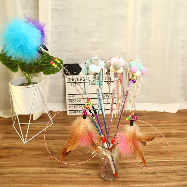 Cat Toy Cat Funny Stick Feather Fairy Stick Teething Stick Cat Fighting Kitten Pet Cat Supplies Bell Cat Funny Artifact