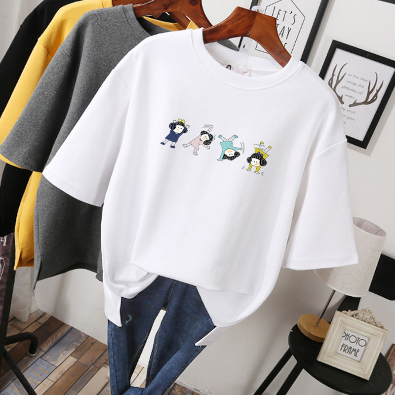 Extreme Code Women's Clothing 2023 loose simple fat sister short sleeve t - shirt adds 200 pounds of fashion trend shirt
