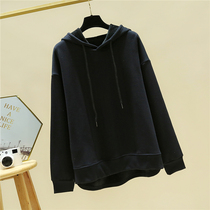 2021 new large size autumn winter clothes plus velvet thick clothes female Korean loose fat sister ins thin coat tide