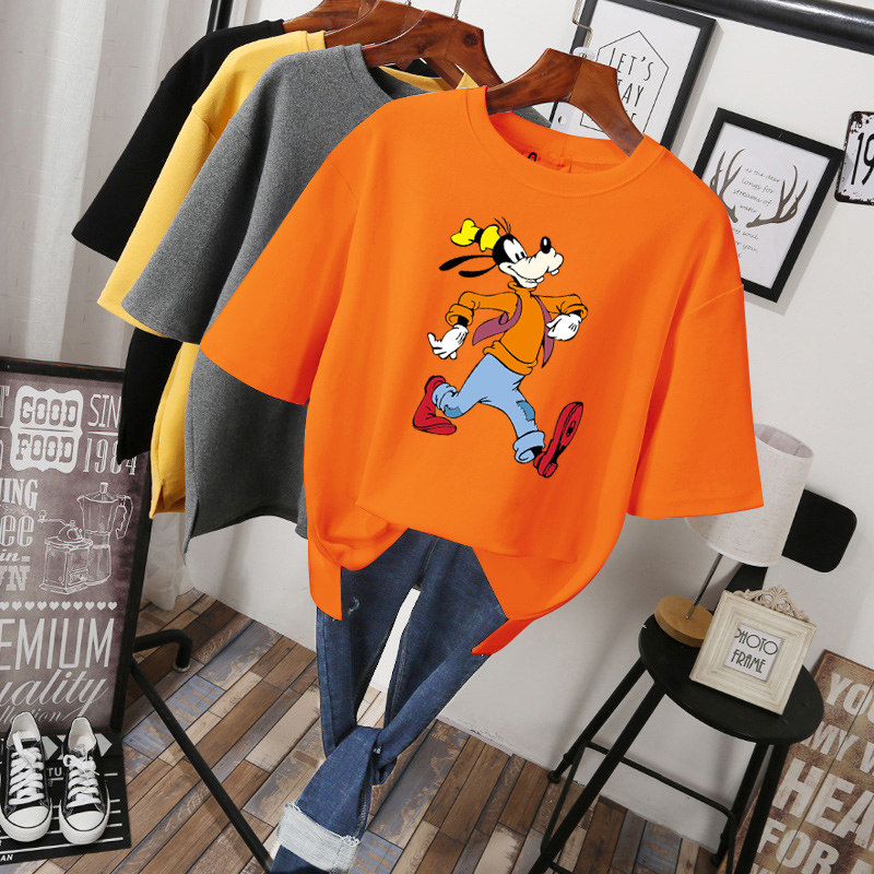 Fat mm summer dress short sleeve t shirt add weight women's clothes loose and thin - thin belly - covered 200 pounds