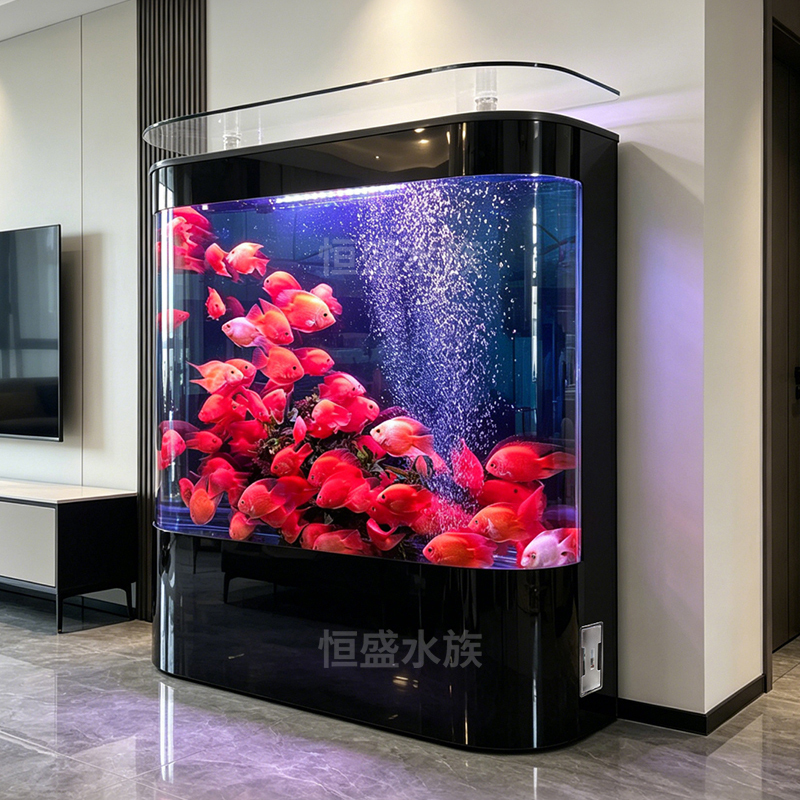 Home Aquarium with No Need to Change Water, Living Room 2026 New Model, Floor-Standing Integrated Filtration, Office Large Glass Tank Aquarium