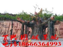 Cement simulation tree indoor pillars forest scenery ecological farm creative door landscape imitation wood grain treads