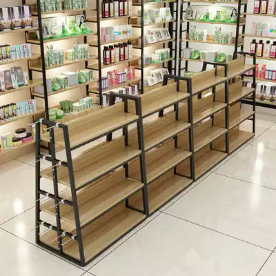 Nakajima cabinet display stand double-sided supermarket shelf display rack multi-layer snack rack cosmetics boutique display cabinet