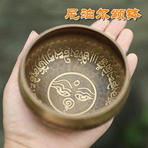 Sombowl Nepal Artisanal Buddha Soundbowl Yoga Meditation Sanskrit Soundbowl QUIET BOWL SPA BRONZE CHIME BUDDHA SOUNDBOWL