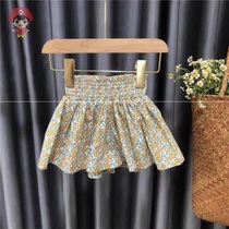 Girls suit shorts wear summer children floral skirt two-piece pants female baby summer dress 2021 new