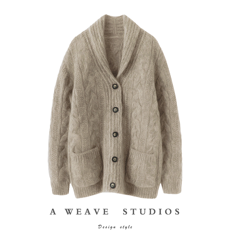 Heavyweight, Unisex, Highly Popular! Thick Cashmere Cardigan for Women, Chunky Knit Pure Cashmere Sweater Coat for Winter