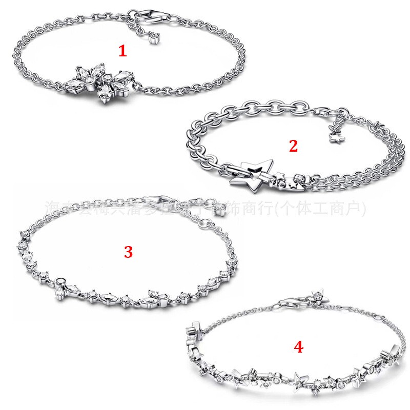 Panjia Duola Bracelet S925 Sterling Silver Pentagram Bracelet Couple Adjustable Bracelet