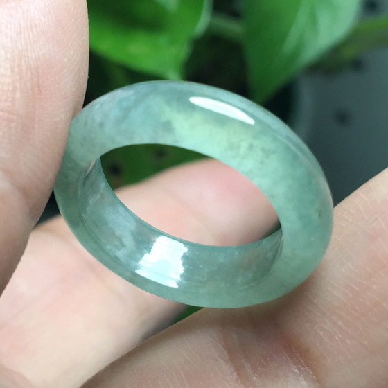 A-grade natural jadeite ring for men and women, ice floating flower ring, jade finger ring, tail ring, multiple styles to choose from, multiple rings