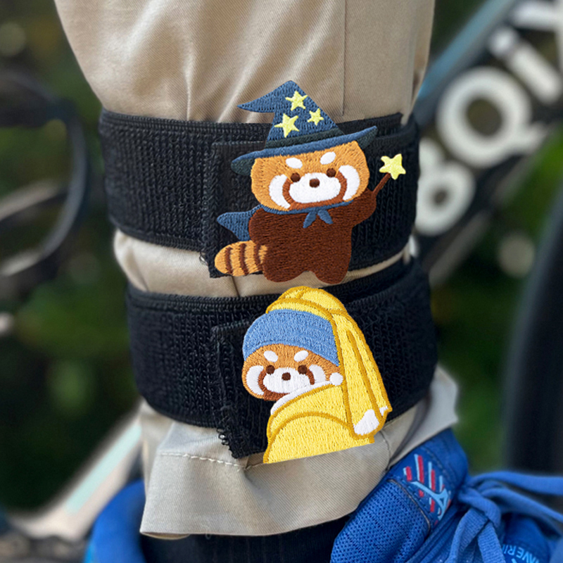 Cycling Leg Gaiters with Cute Cartoon Designs for Road Bikes, Elastic Leg Straps for Mountain Bikes
