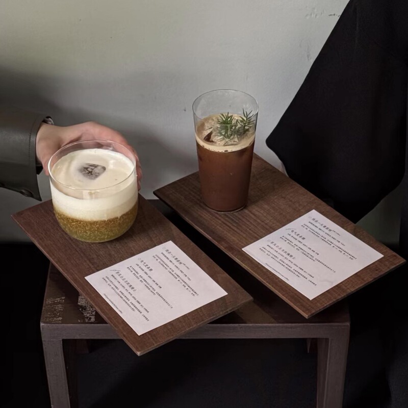 Japanese Wabi-Sabi Style Solid Wood Rectangular Tray Commercial Coffee Shop Dessert Plate Dinner Plate Drink Coaster Heat-Insulating Wooden Mat Japanese Wabi-Sabi Style Solid Wood Rectangular Tray Commercial Coffee Shop Dessert Plate Dinner Plate Drink Coaster Heat-Insulating Wooden Mat