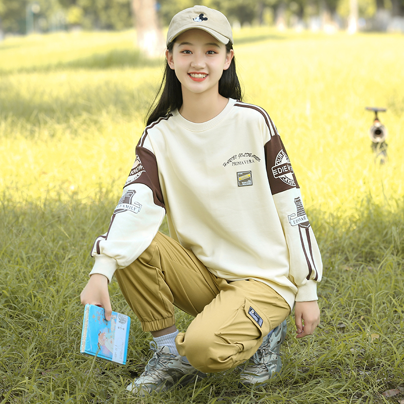 Junior High School Student Spring Clothing Women Suit Big Child High School Sports Clothes Girl clothing Two sets of fashion girls Spring and autumn
