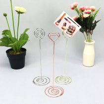 5 Clothing Creative Metal Ins Wire Forming Wedding Celebration Wedding Party Annual Meeting With Desktop Seat Clip Number Card Holder Card Holder