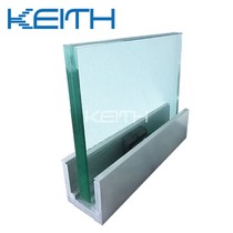 Hot sale thickened heart staircase glass guardrail fixed bottom groove Aluminum alloy U-groove can clip 12mm tempered glass