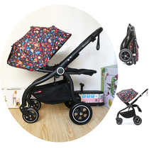 British imported can sit and lie two-way high landscape four-wheel stroller folding light shock absorber portable stroller