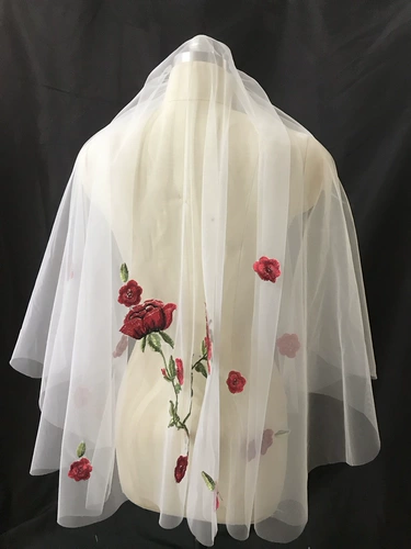 Корейский короткий аксессуар для волос для невесты, с вышивкой, простой и элегантный дизайн, кружевное платье