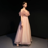 Летнее платье подружки невесты, весенняя розовая длинная юбка для принцессы, 2020, в западном стиле