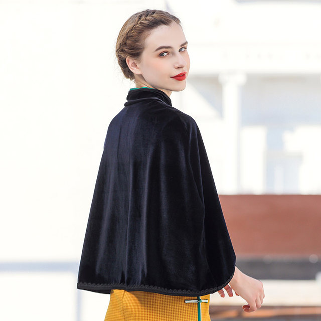 Fan welfare 49 yuan gold velvet cape shawl women's autumn and winter cheongsam with cardigan short coat