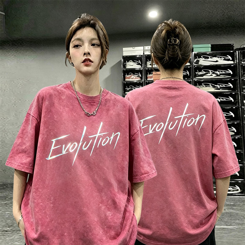 Nicholas Tse's Same Style T-Shirt Short-Sleeve Concert Evolution Summer Unisex Pure Cotton Loose Reflective Vintage Clothing Nicholas Tse's Same Style T-Shirt Short-Sleeve Concert Evolution Summer Unisex Pure Cotton Loose Reflective Vintage Clothing