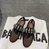 Металлическая сетчатая обувь, летние комфортные танцующие туфли, европейский стиль