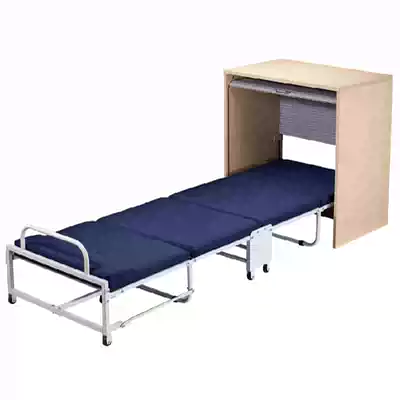 Folding lunch break bed Single bed widened and thickened Simple and stable office invisible bed Nap storage Escort bed