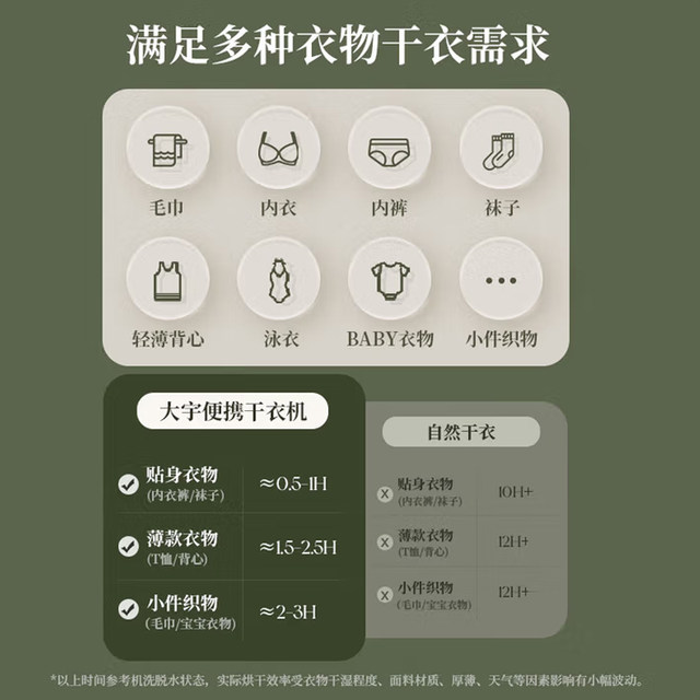 Daewoo portable dryer home small drying clothes travel dormitory baby foldable storage dryer