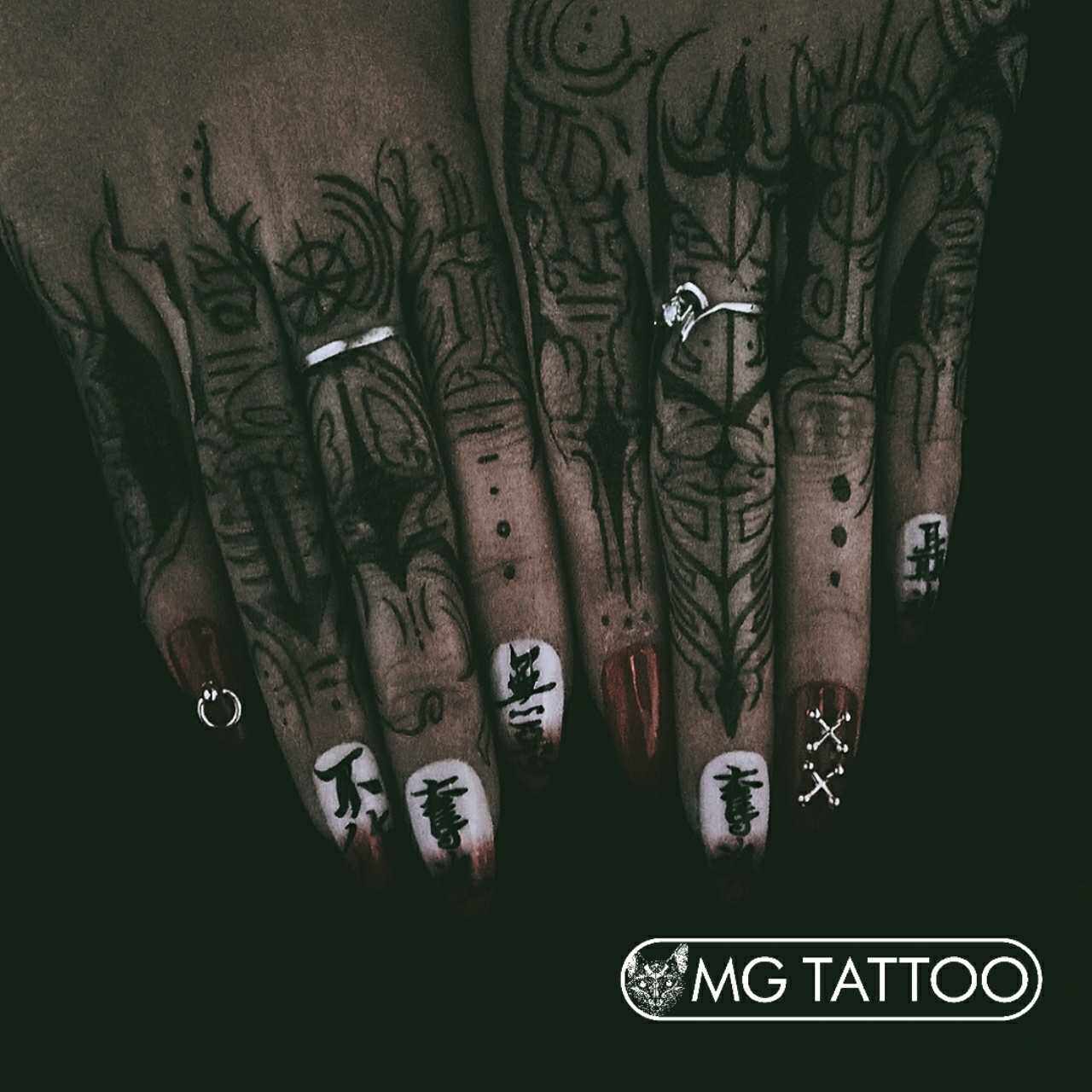 MG Tattoo Sticker Original Hand-painted Finger Tattoo Super Cool Floral Body Tattoo Sticker