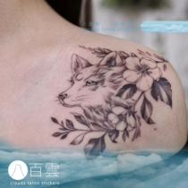 MGs hand-painted eight hundred clouds tattoo stickers plant flowers charm Fox animal elf pattern tattoo stickers