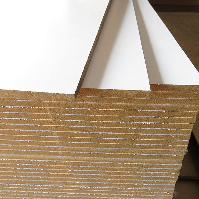 8mm MDF single veneer white board paint-free back plate 0.8 single white board in fiberboard melamine veneer panel material
