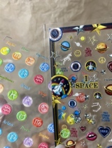 Pat 2 reliefs Meals stickers Constellation Combined Seals Planet Cosmonauts Wearables Fingernail Sticker